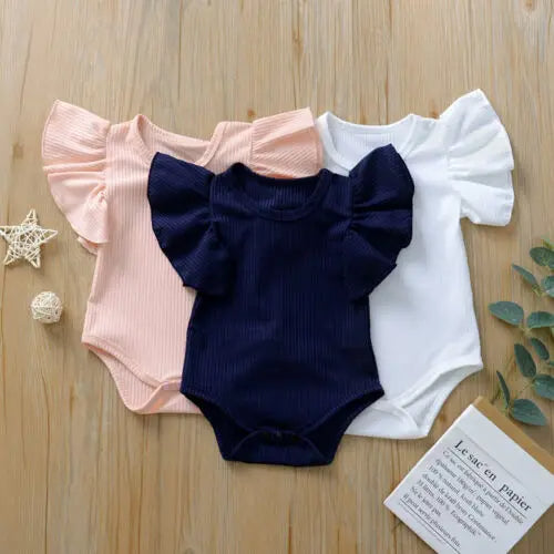 Body mit Flügelärmel im Rippstrickdesign für Mädchen
