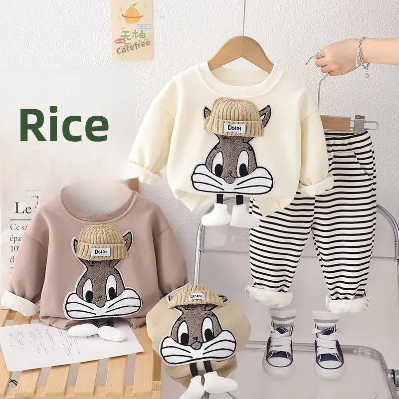 Trendiges 2-Teiler Kinder Outfit für Jungen mit Cartoon-Motiv