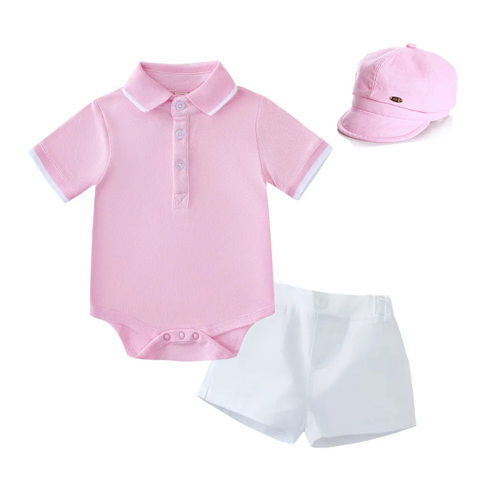 Baby Outfit – Stilvolles 3-teiliges Set für Jungen & Mädchen | Mit oder ohne Hut