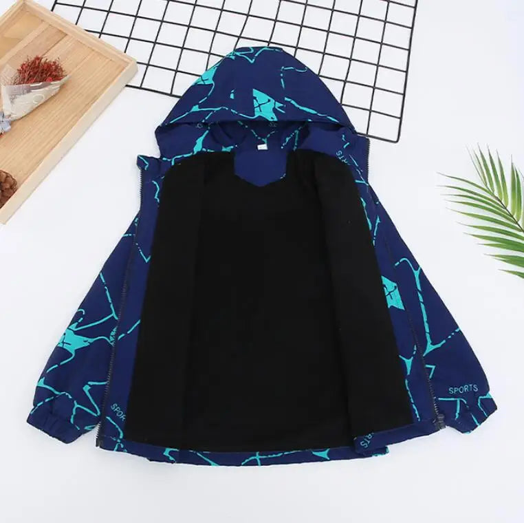 Kuschelig gefütterte Kinder-Regenjacke