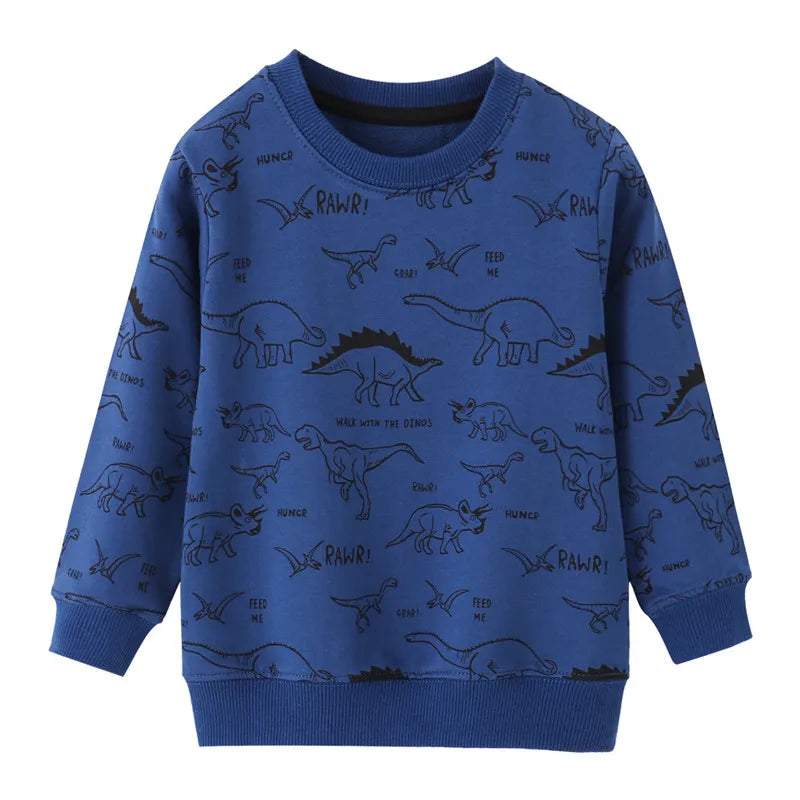Kinder-Sweatshirts mit Dinosaurier-Designs