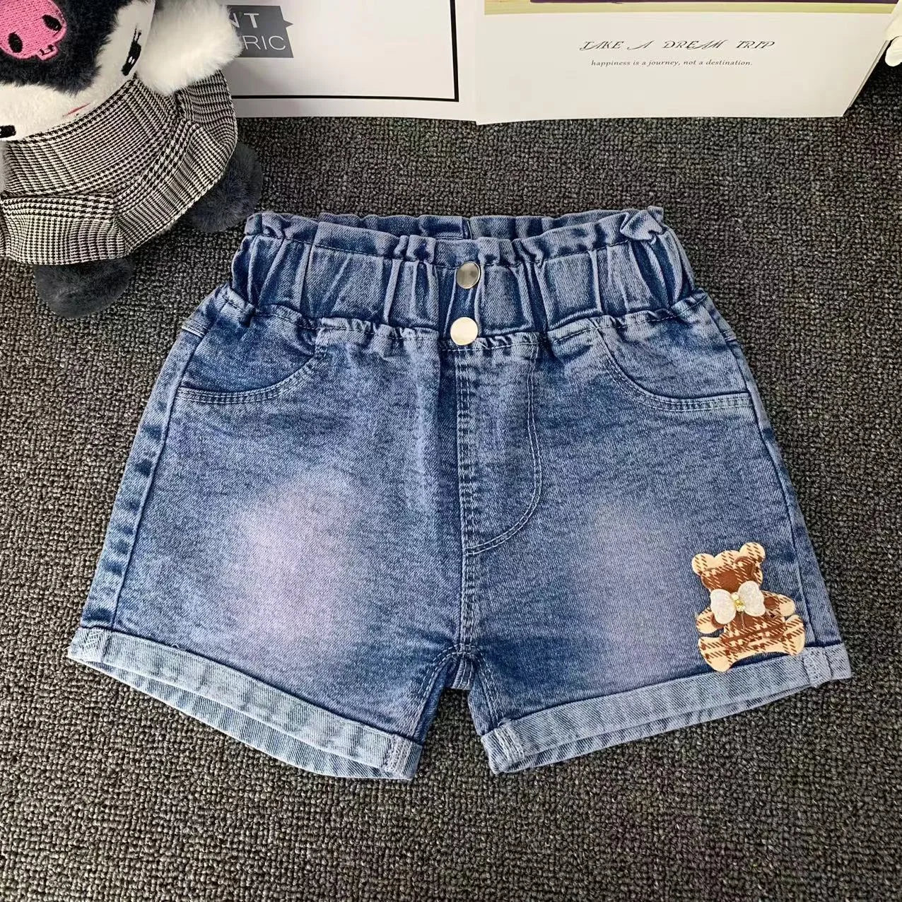 Kinder-Jeansshorts mit Applikationen