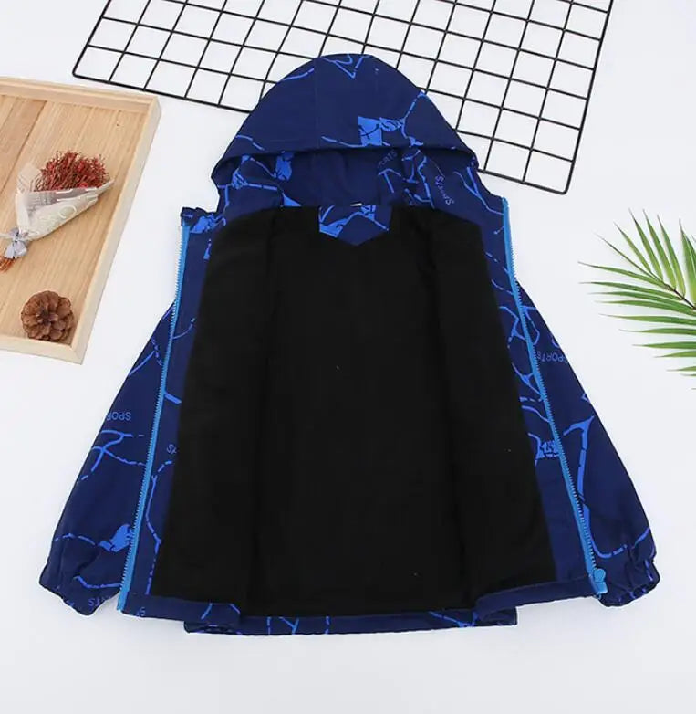 Kuschelig gefütterte Kinder-Regenjacke