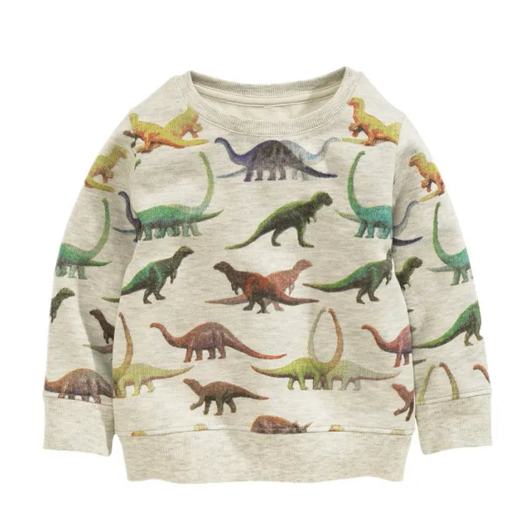 Kinder-Sweatshirts mit Dinosaurier-Designs
