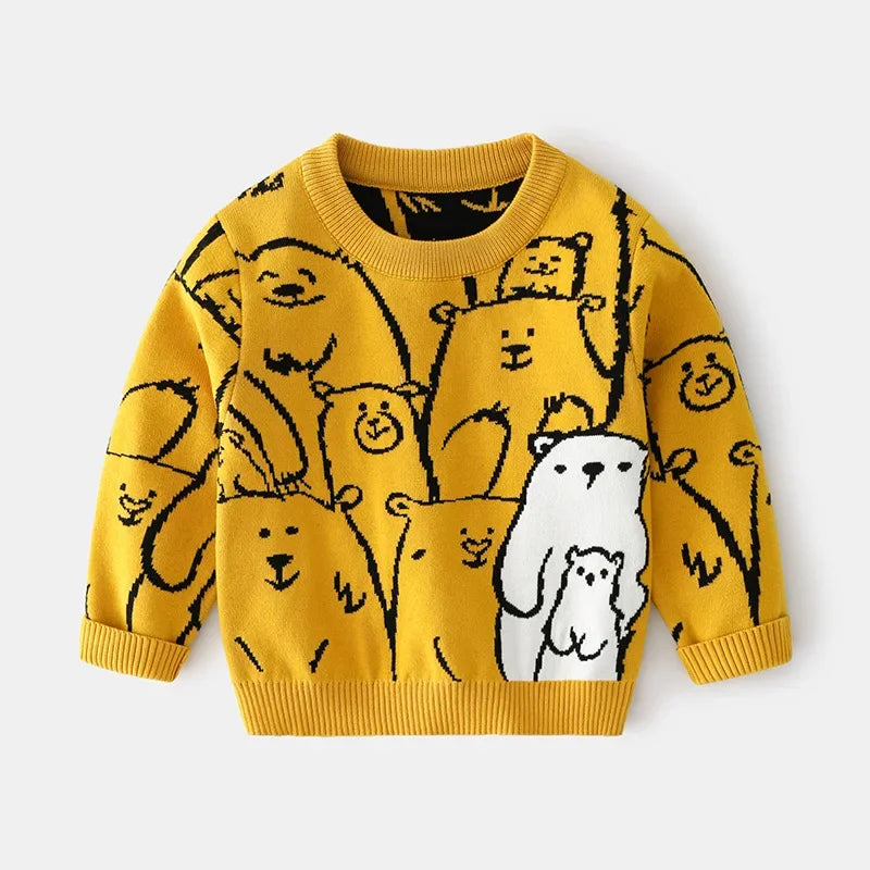 Flauschiger Strickpullover für Kinder