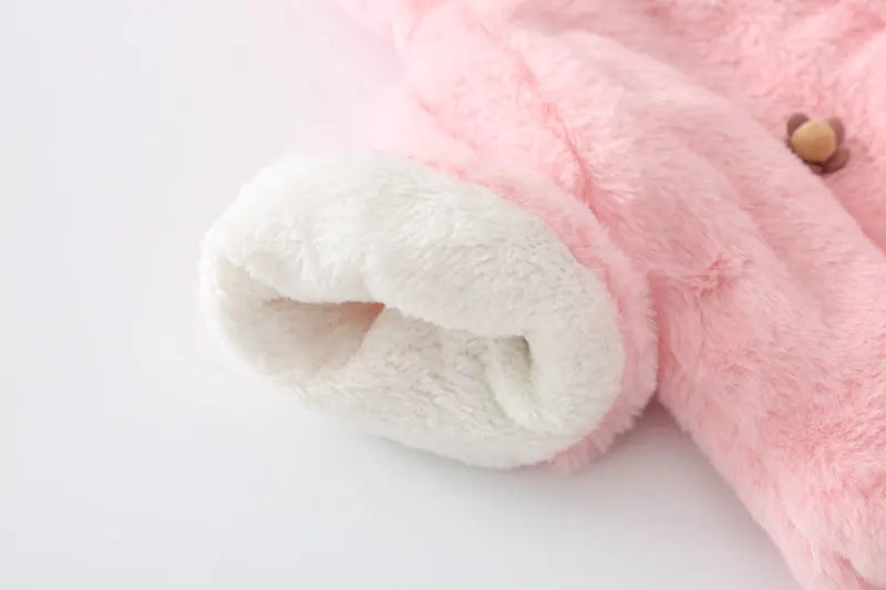 Kuschelige Hasen-Kapuzenjacke für Babys