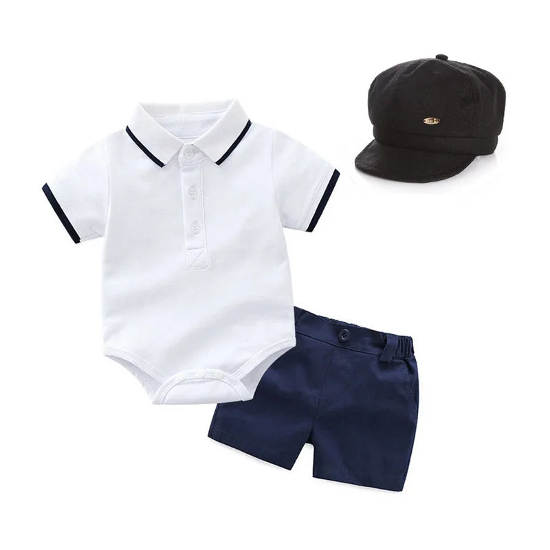 Baby Outfit – Stilvolles 3-teiliges Set für Jungen & Mädchen | Mit oder ohne Hut