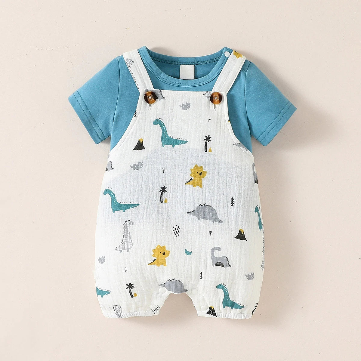 Baby-Strampler-Set mit Tiermotiven