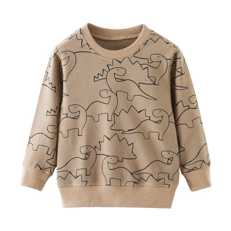 Kinder-Sweatshirts mit Dinosaurier-Designs