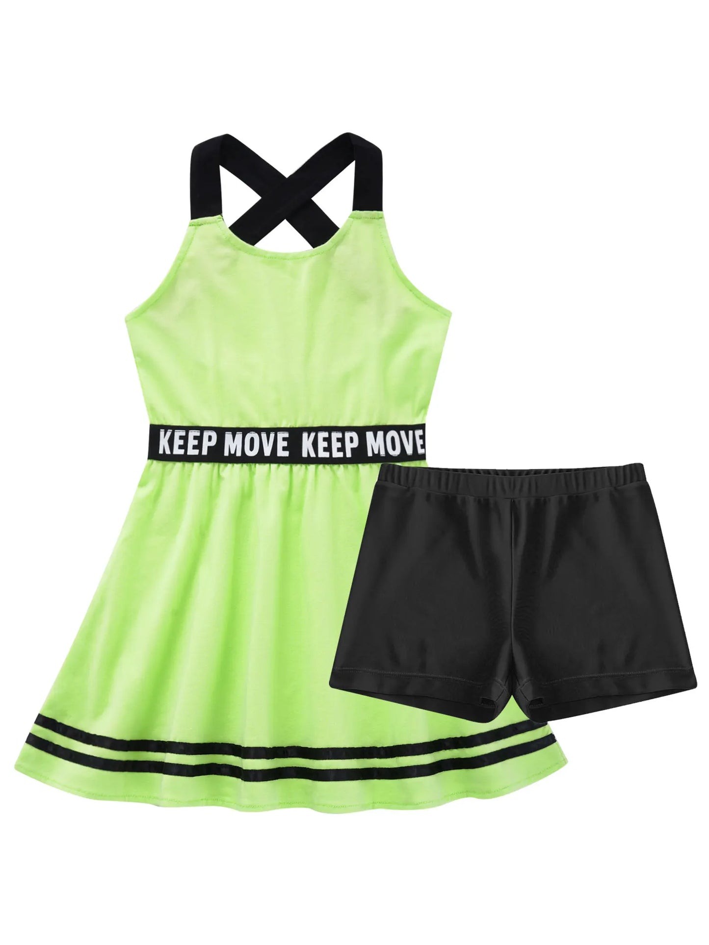 Sportliches Mädchen-Tanzkleid mit Shorts