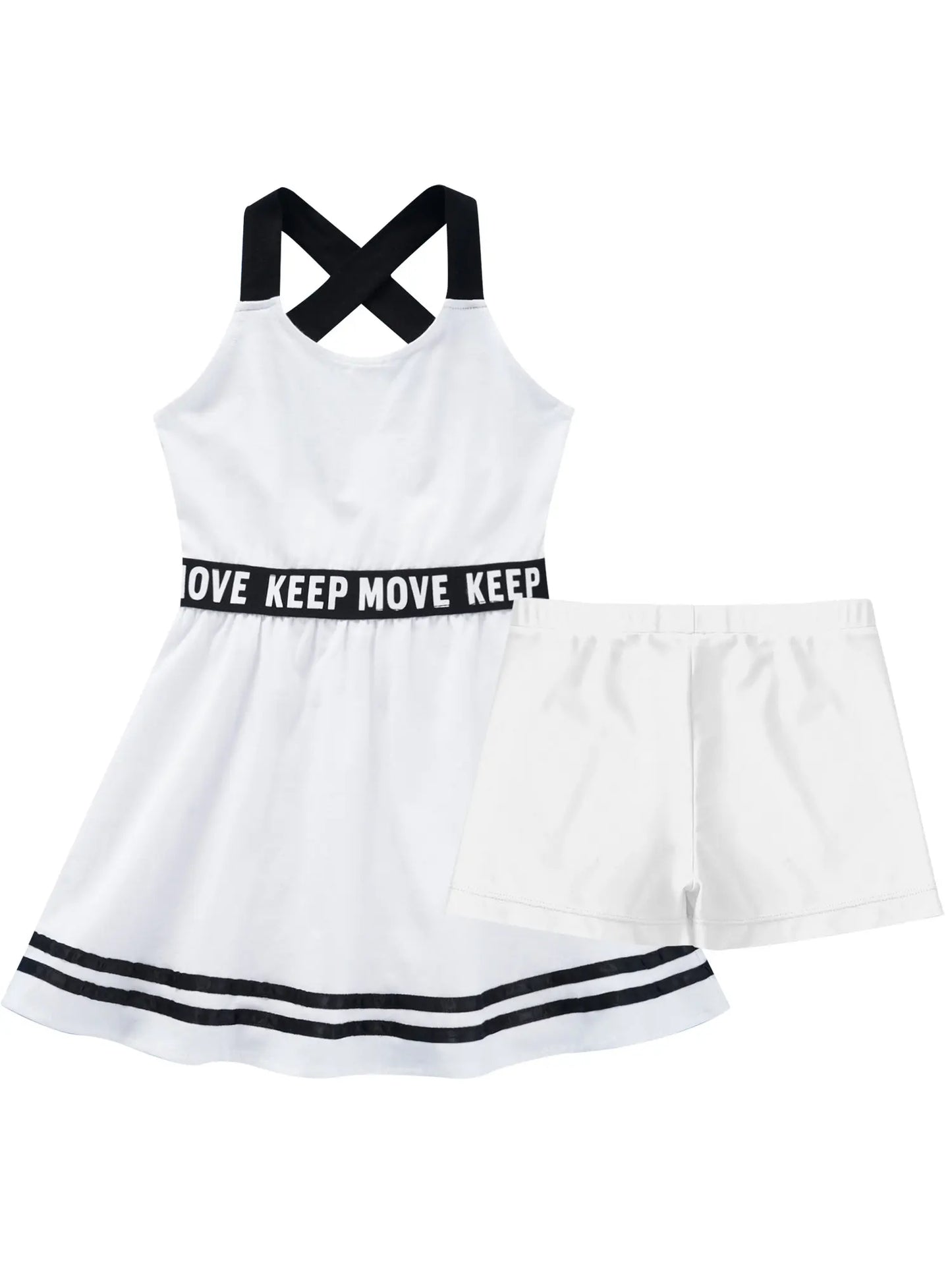Sportliches Mädchen-Tanzkleid mit Shorts