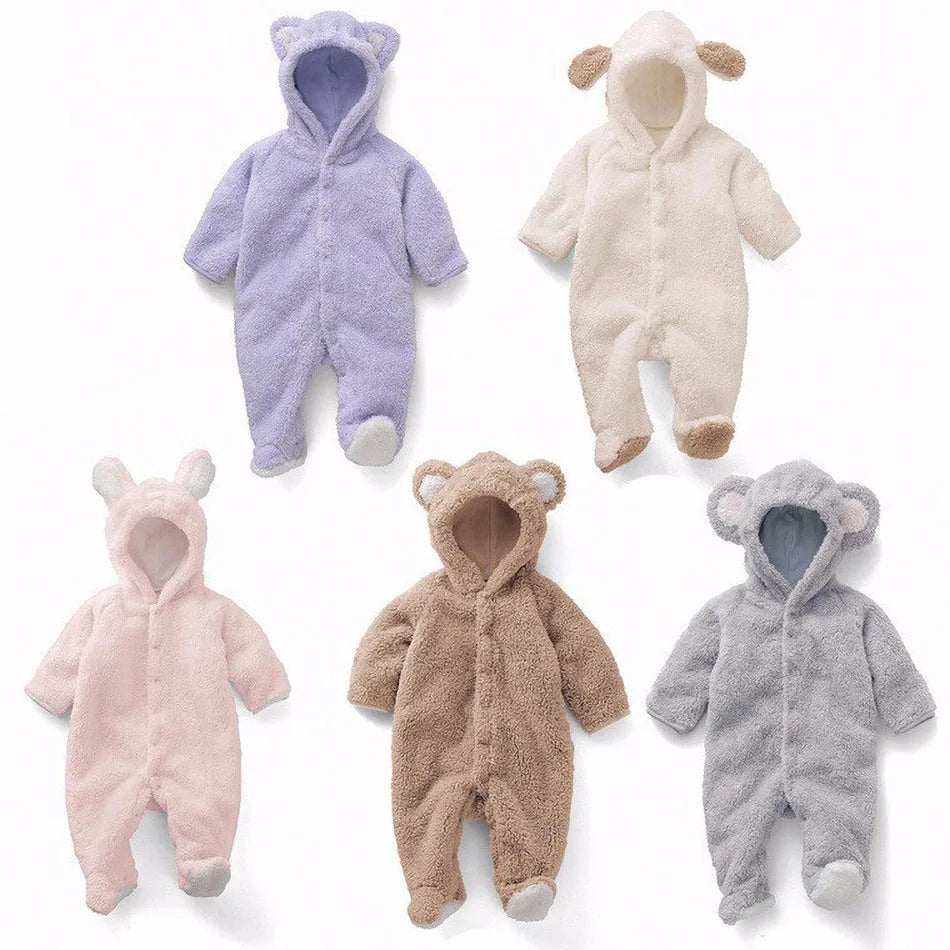 Baby-Overall mit Tierkapuze