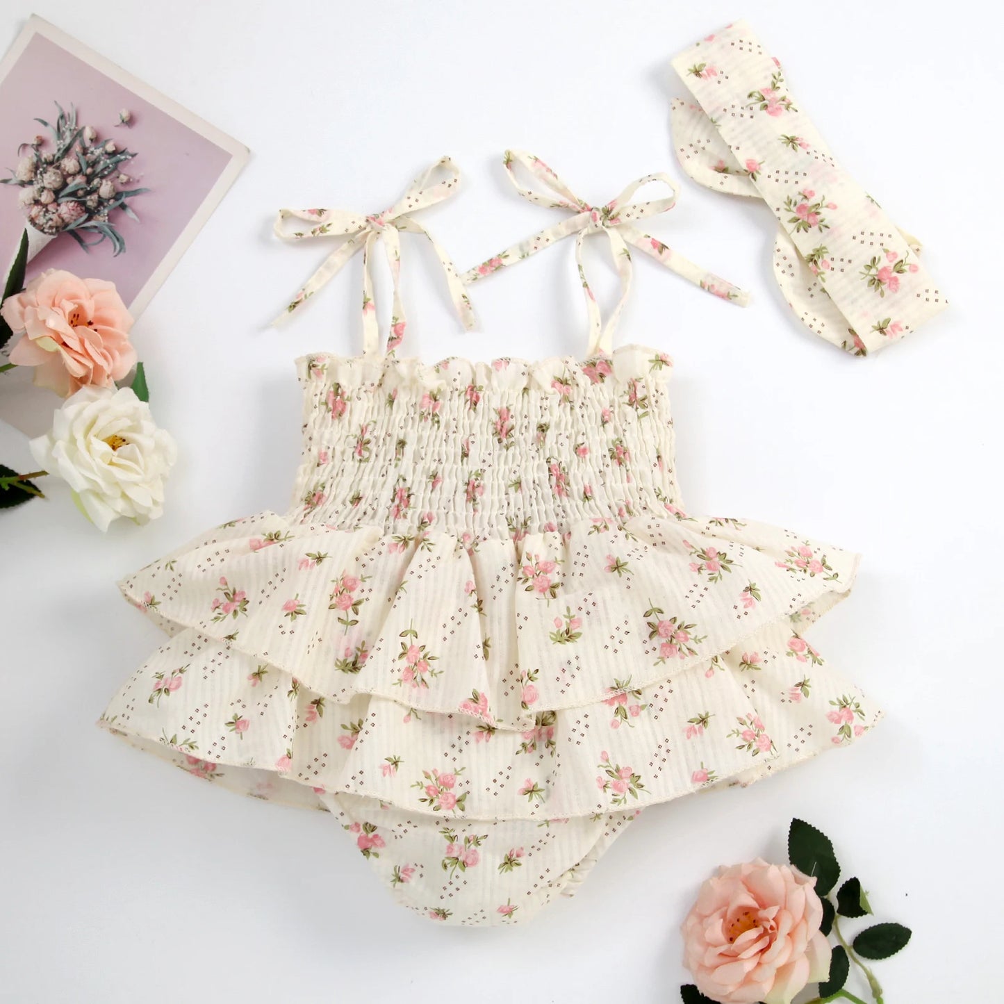 Baby-Sommerkleid mit Blumenmuster