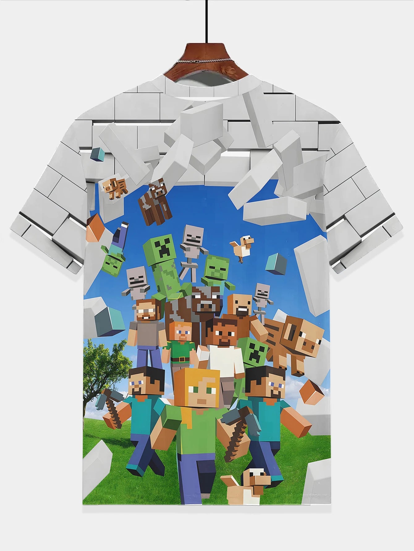 Kinder T-Shirt mit Minecraft-Motiv