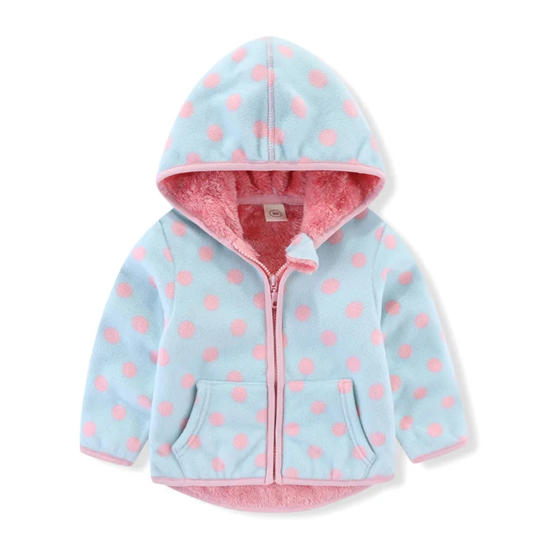 Kuschelige Kinder-Fleecejacke mit Kapuze