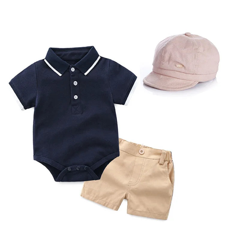 Baby Outfit – Stilvolles 3-teiliges Set für Jungen & Mädchen | Mit oder ohne Hut