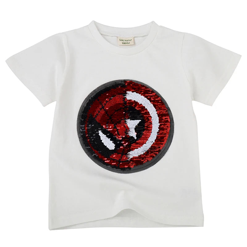 Kinder T-Shirt mit Wende-Pailletten
