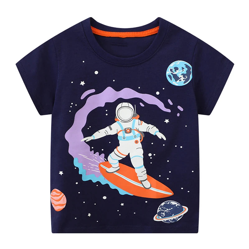 Leuchtendes Astronauten-T-Shirt für Kinder