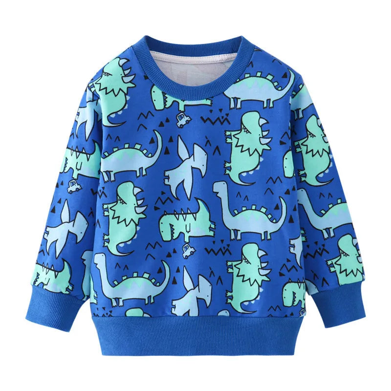 Kinder-Sweatshirts mit Dinosaurier-Designs