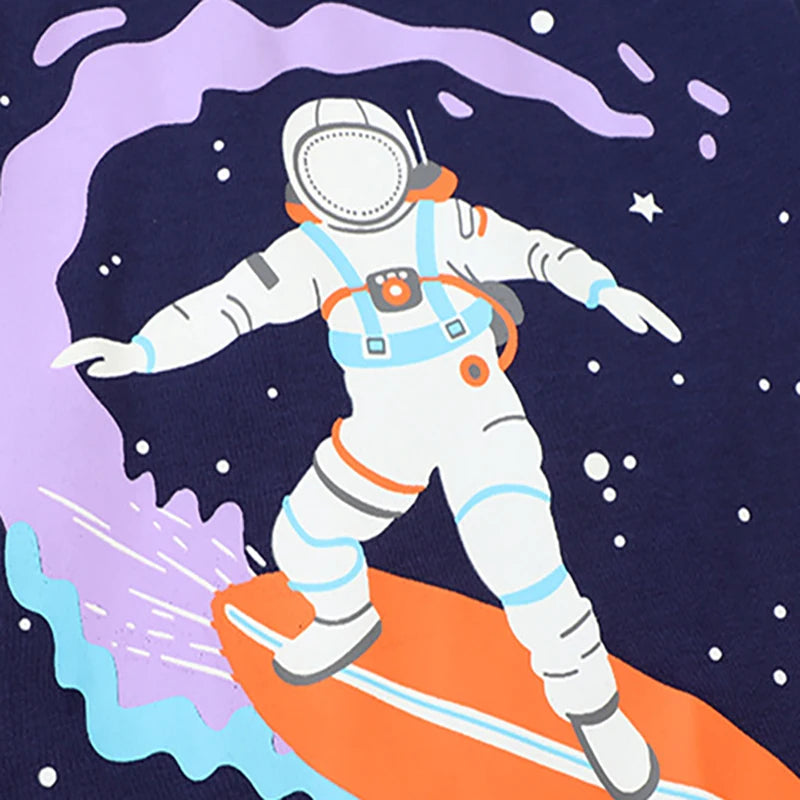 Leuchtendes Astronauten-T-Shirt für Kinder