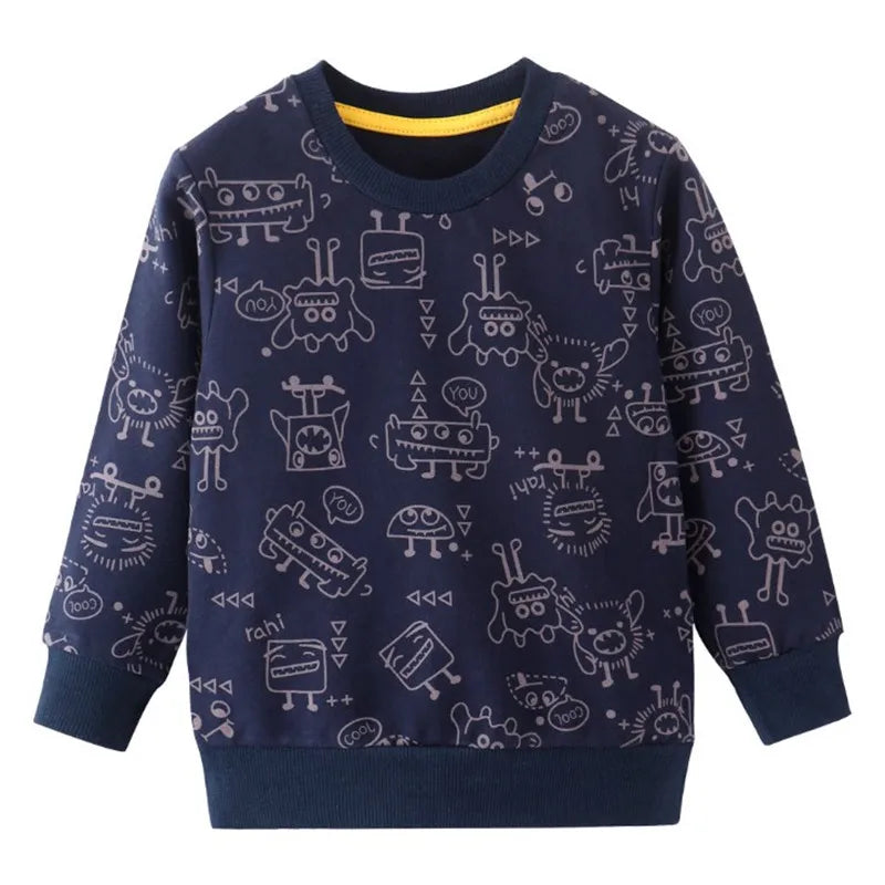 Kinder-Sweatshirts mit Dinosaurier-Designs