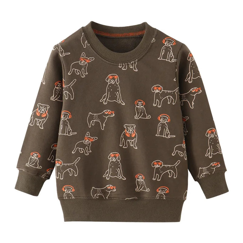 Kinder-Sweatshirts mit Dinosaurier-Designs