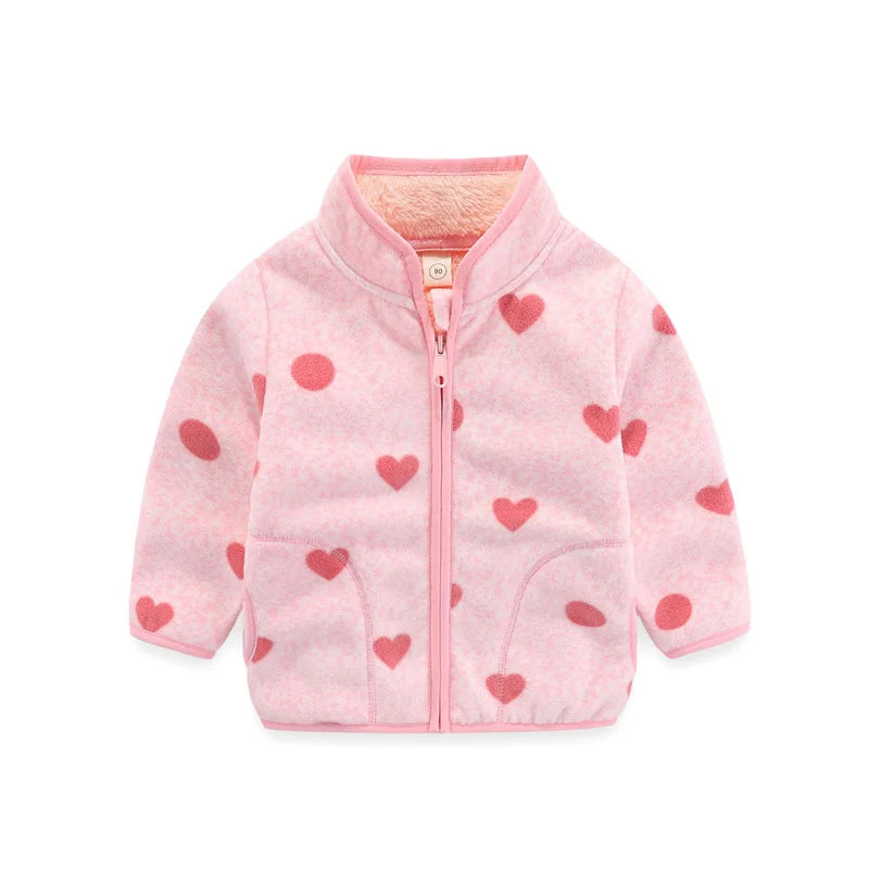 Kuschelige Kinder-Fleecejacke mit Kapuze