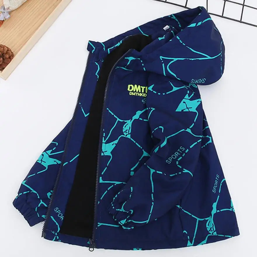Kuschelig gefütterte Kinder-Regenjacke