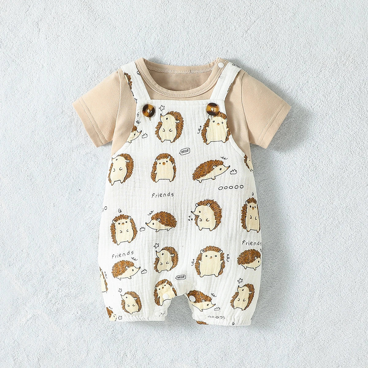 Baby-Strampler-Set mit Tiermotiven