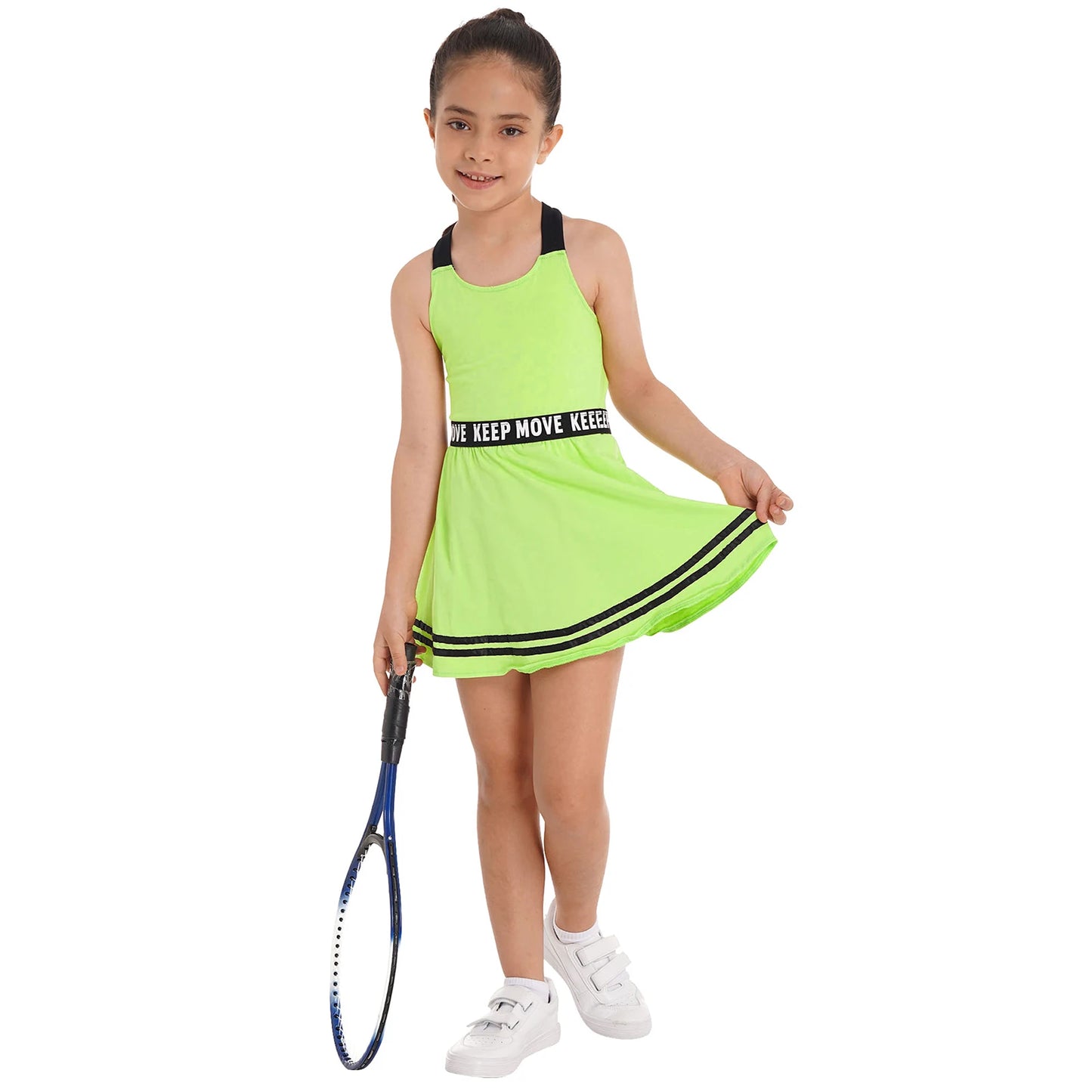 Sportliches Mädchen-Tanzkleid mit Shorts