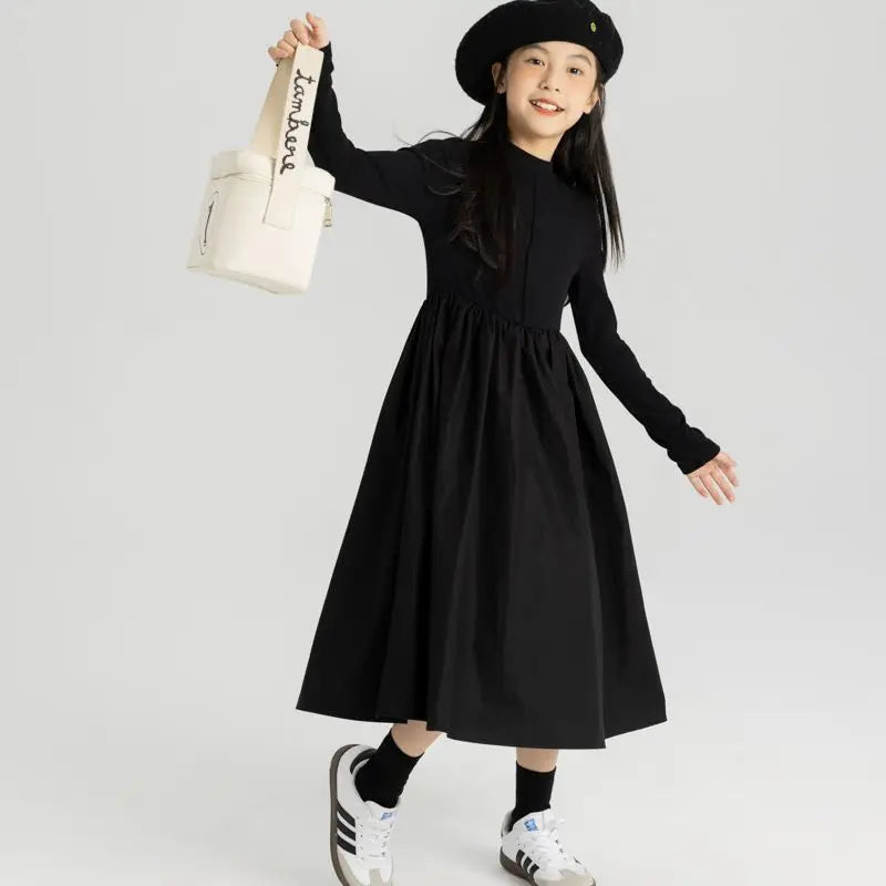 Elegantes Hepburn-Stil Kleid für Mädchen