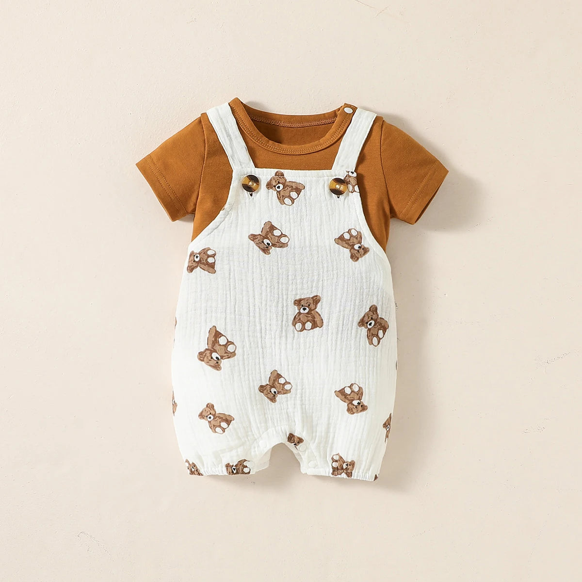 Baby-Strampler-Set mit Tiermotiven