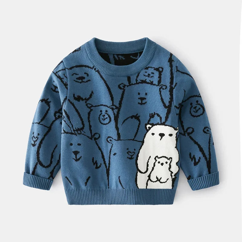 Flauschiger Strickpullover für Kinder
