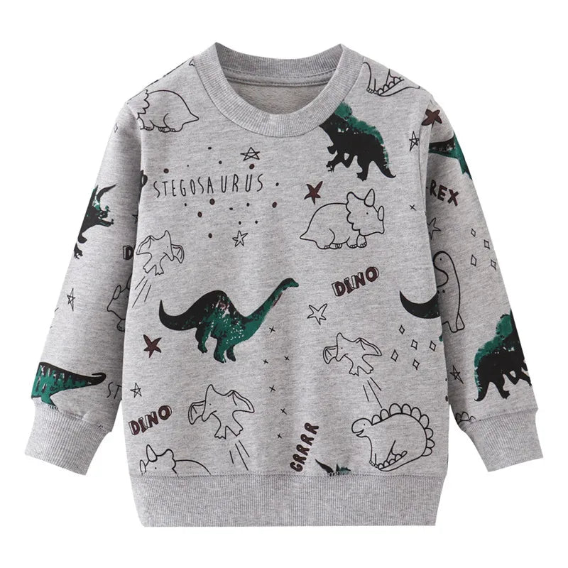 Kinder-Sweatshirts mit Dinosaurier-Designs