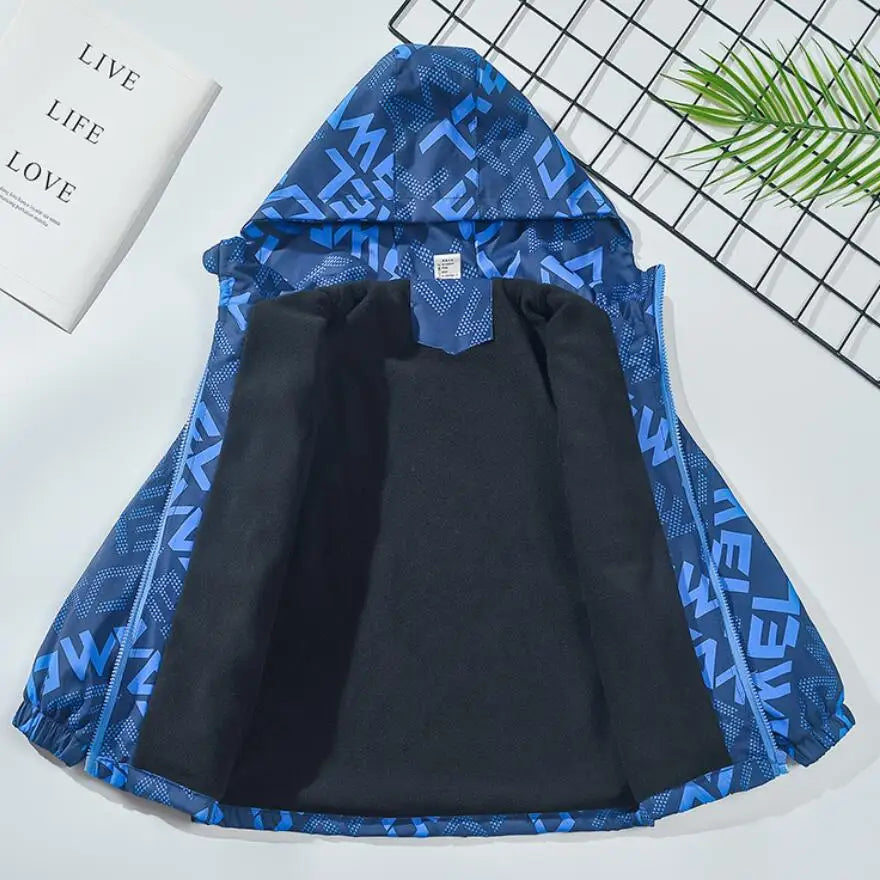 Kuschelig gefütterte Kinder-Regenjacke