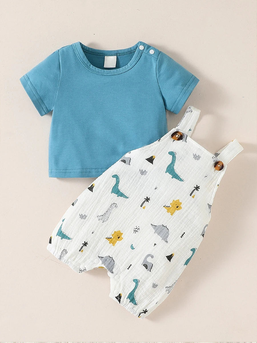 Baby-Strampler-Set mit Tiermotiven