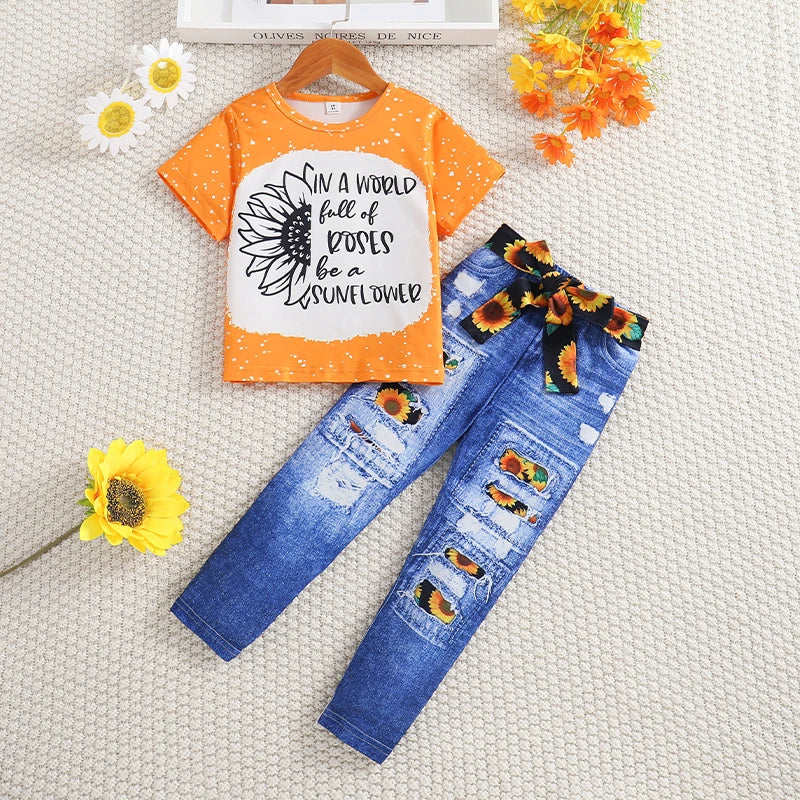 Strahlender Sonnenblumen-Traum – Set für Mädchen