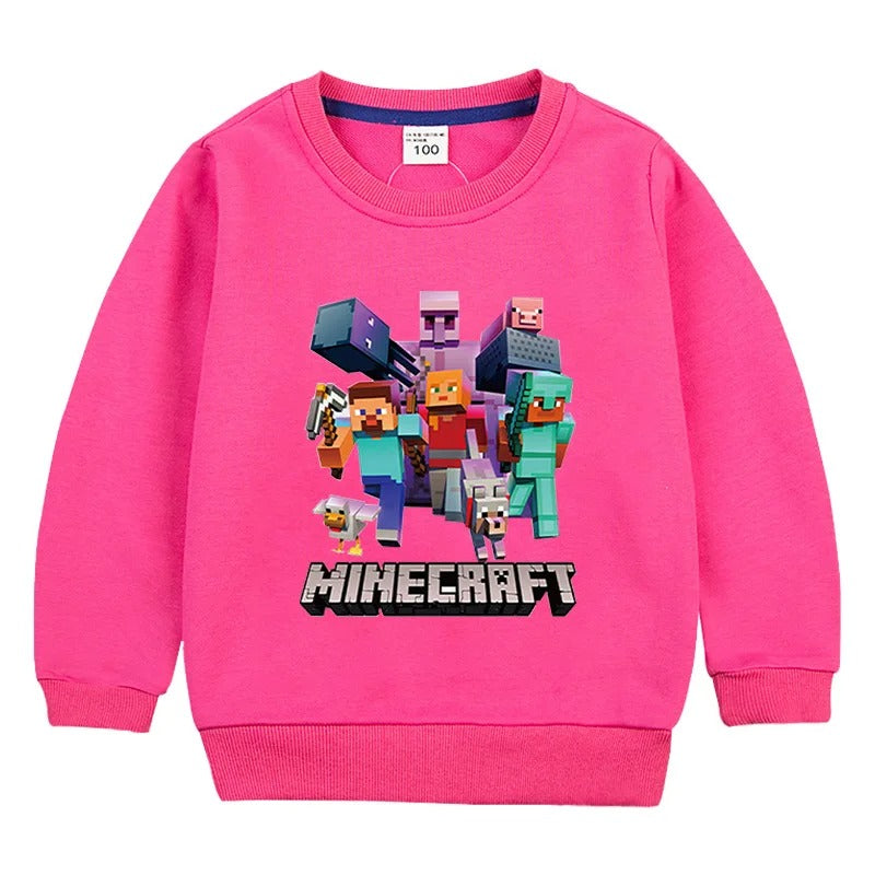 Minecraft™ Kinder Sweatshirt – bunte Designs für Mädchen & Jungen