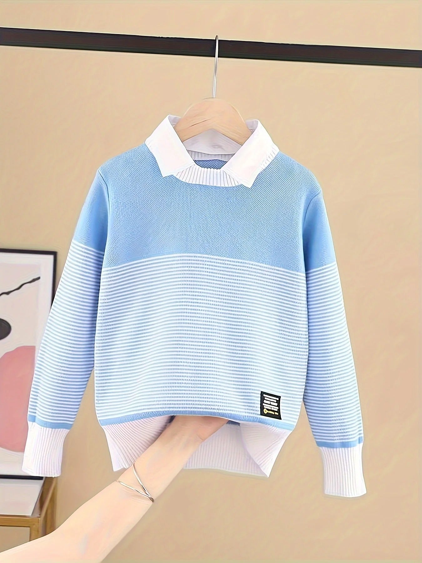 Eleganter Jungen-Pullover mit Hemdkragen – Stil & Komfort vereint
