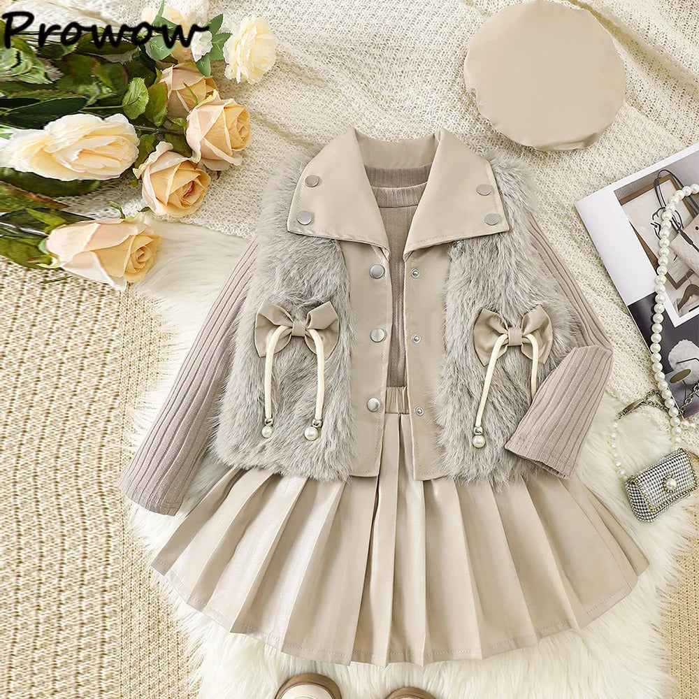 Stylisches Herbst- & Winter-Outfit mit Kunstleder-Rock & Kuschelweste