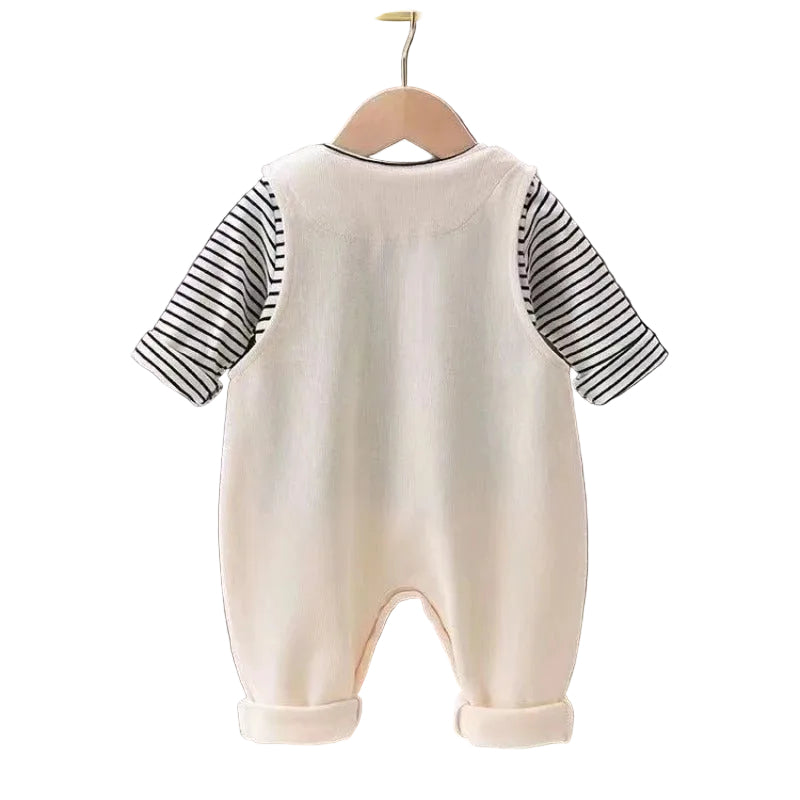 Baby Set 2-teilig – Langarmshirt & Trägeroverall aus Baumwolle