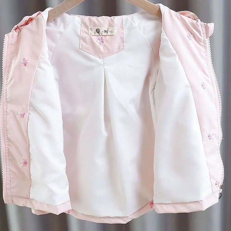 Übergangsjacke mit Kapuze in Rosa für Mädchen
