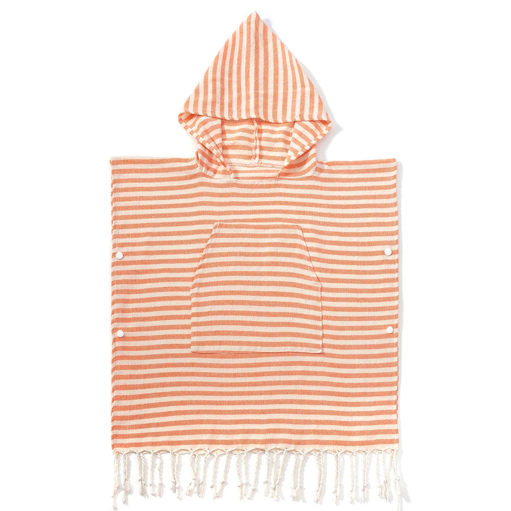 Kuscheliger Kinder-Poncho aus 100% Baumwolle