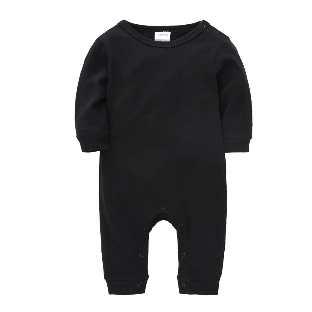 Baby Strampler einfarbig in Schwarz