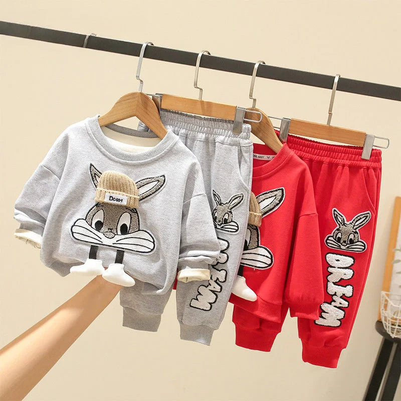 Stylisches 2-Teiler Kinder Outfit für Jungen mit Cartoon-Motiv