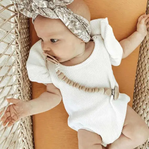 Body mit Flügelärmel im Rippstrickdesign für Mädchen