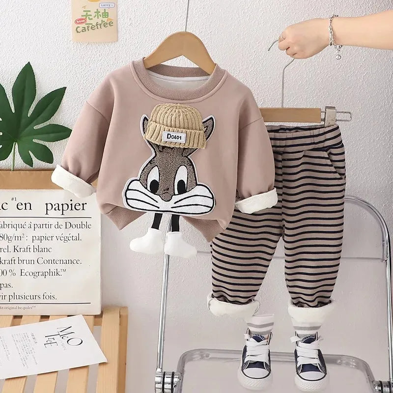 Trendiges 2-Teiler Kinder Outfit für Jungen mit Cartoon-Motiv