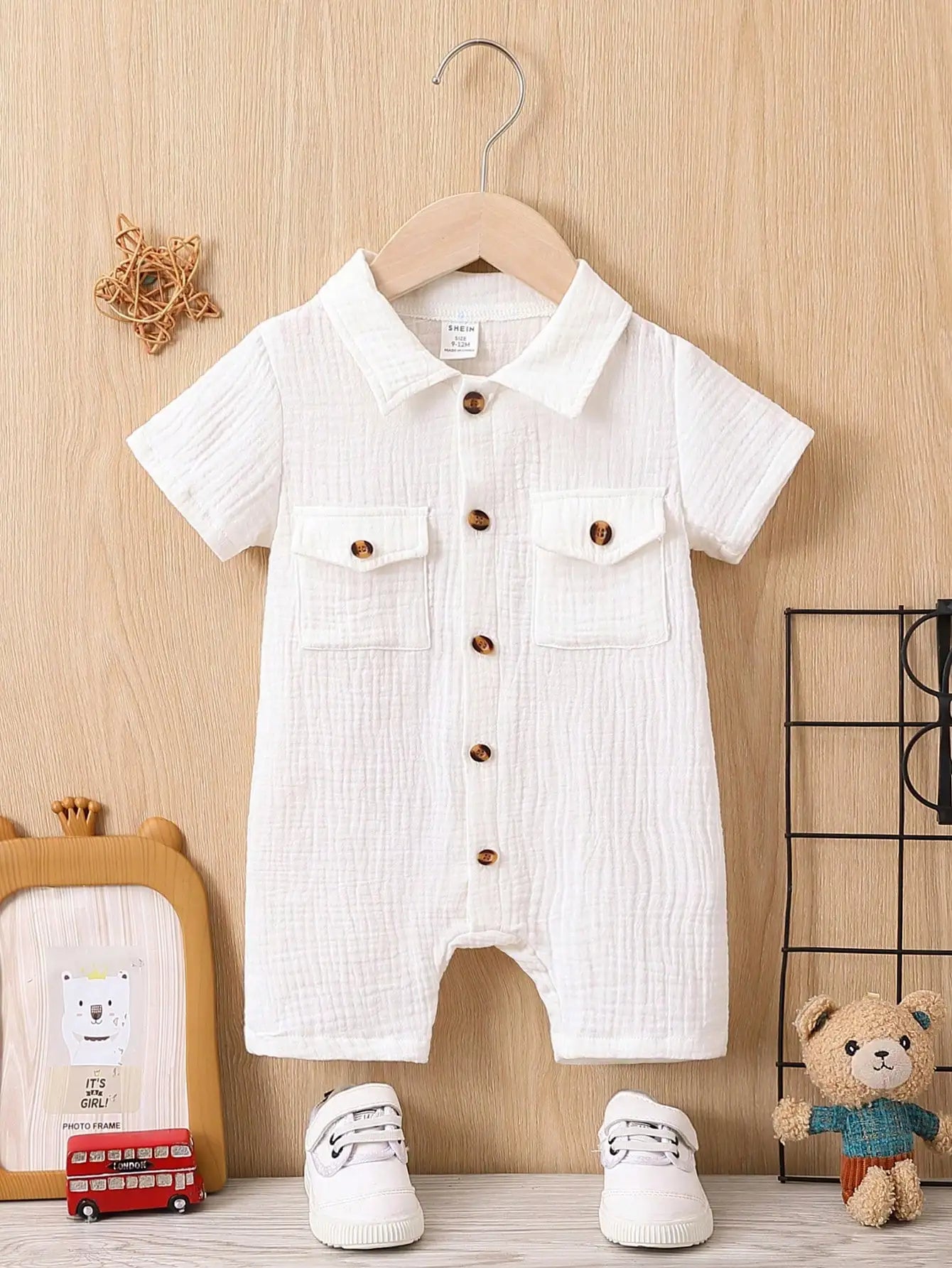 Musselin-Jungen-Overall „Kleiner Entdecker“