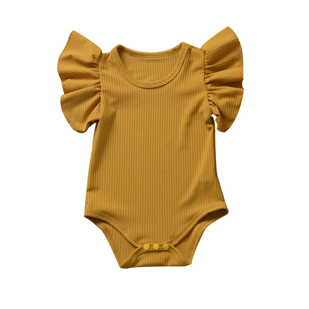 Body mit Flügelärmel im Rippstrickdesign für Mädchen