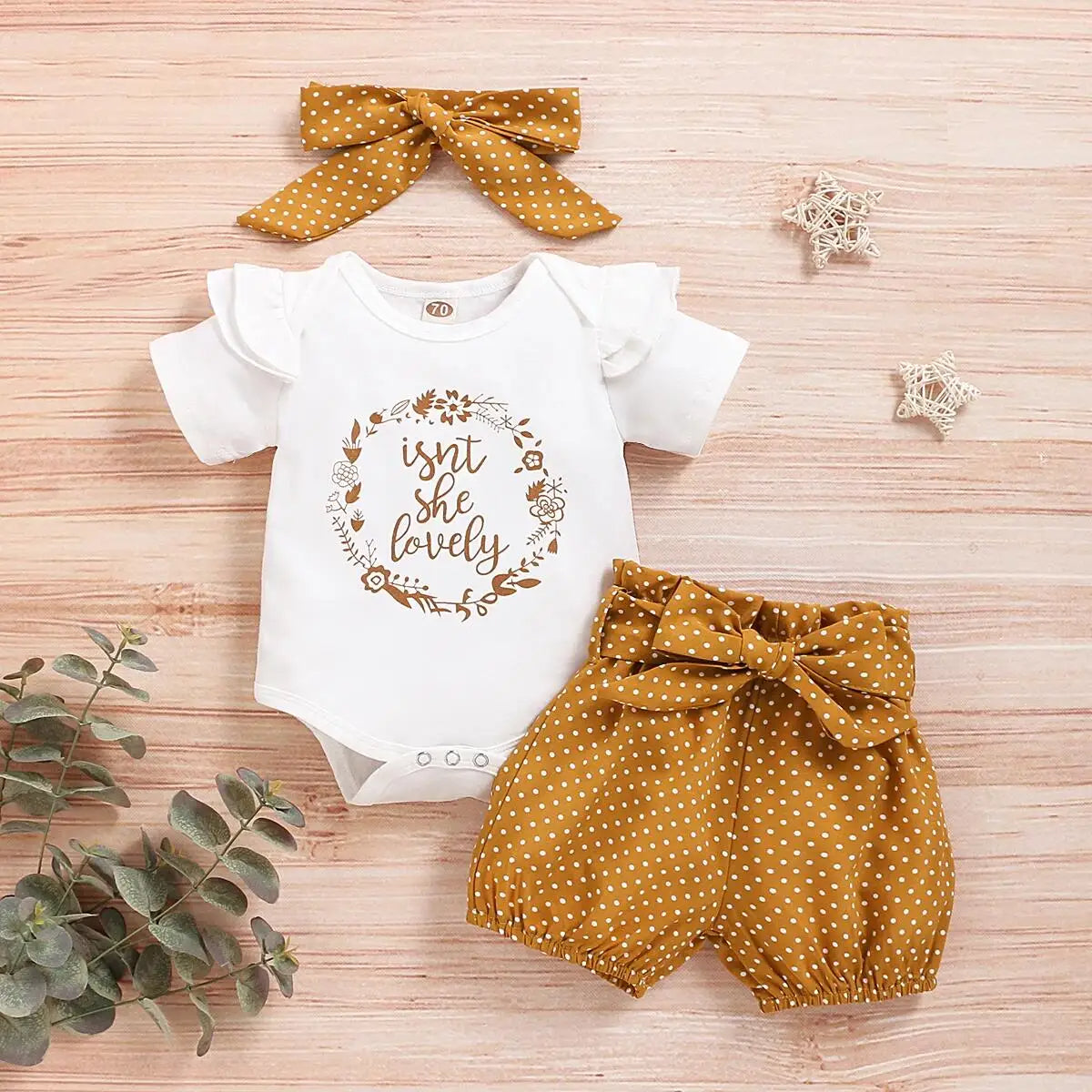 2-teiliges Baby Set für Mädchen: „Isn’t She Lovely“